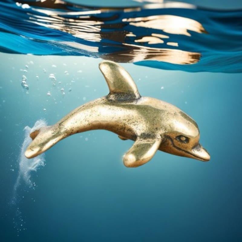 Hot Sale Brass Dolphin Figurin - Aquarium Fish Dolphin recension och pris