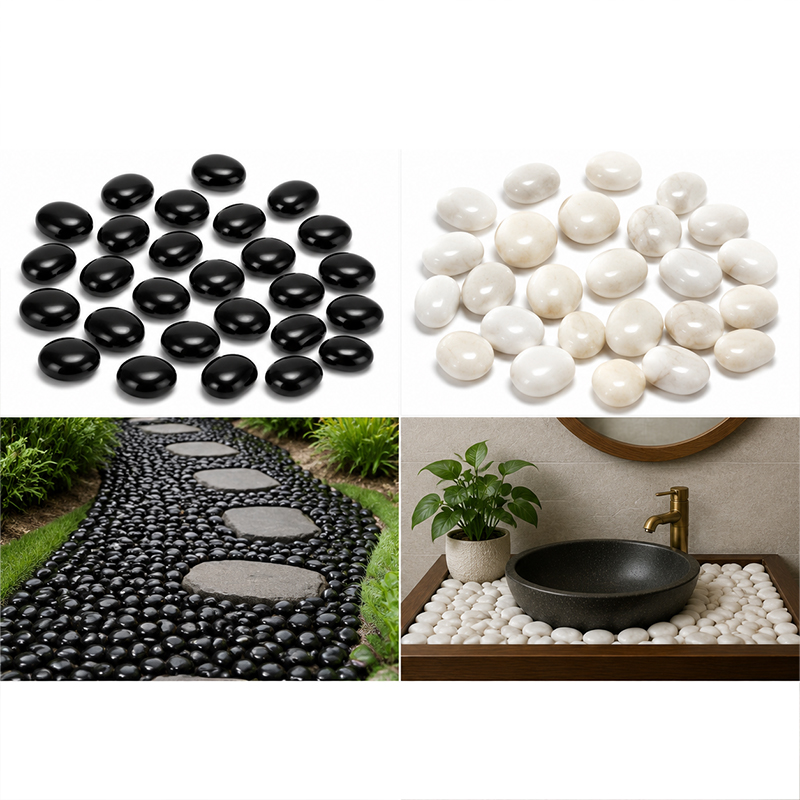 White&Black Polished River Roc - Aquarium Fish House recension och pris