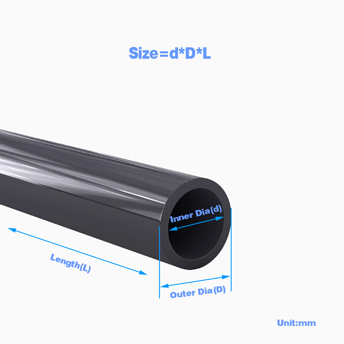 Black PVC Plastic Pipe Hollow  - Aquarium Fish House recension och pris