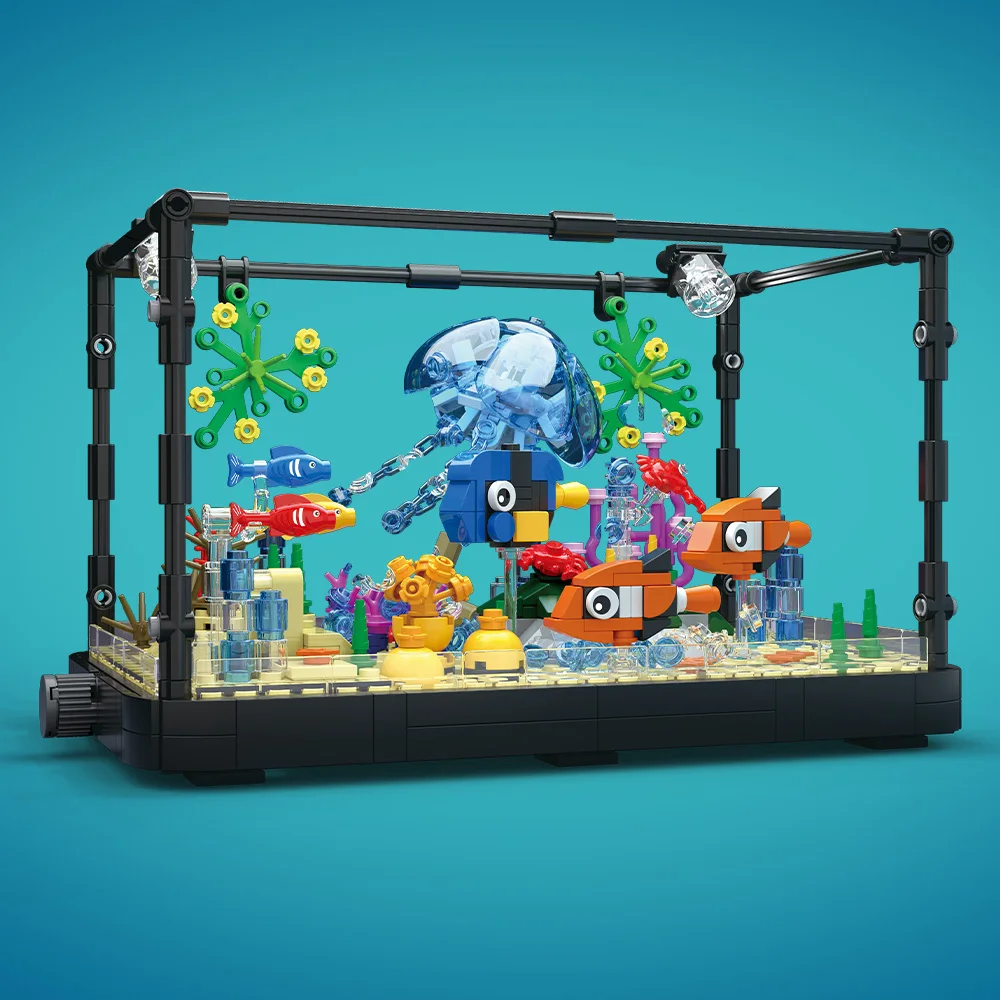 Fish Tank Building Block Set w - Aquarium Fish House recension och pris