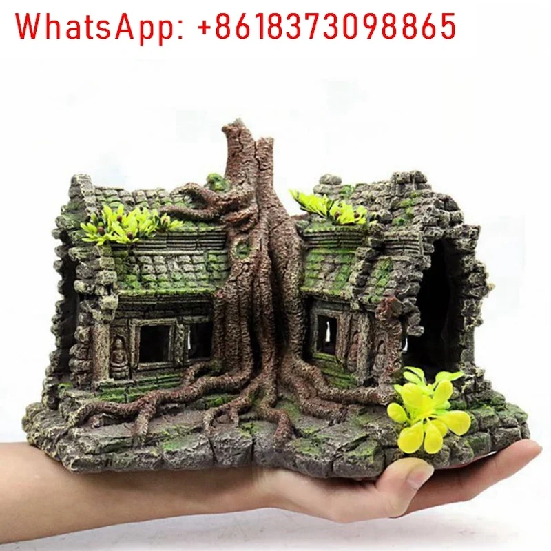 Resin Tree House Wooden Aquari - Aquarium Fish House recension och pris