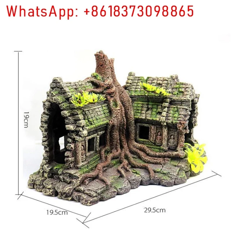 Resin Tree House Wooden Aquari - Aquarium Fish House recension och pris