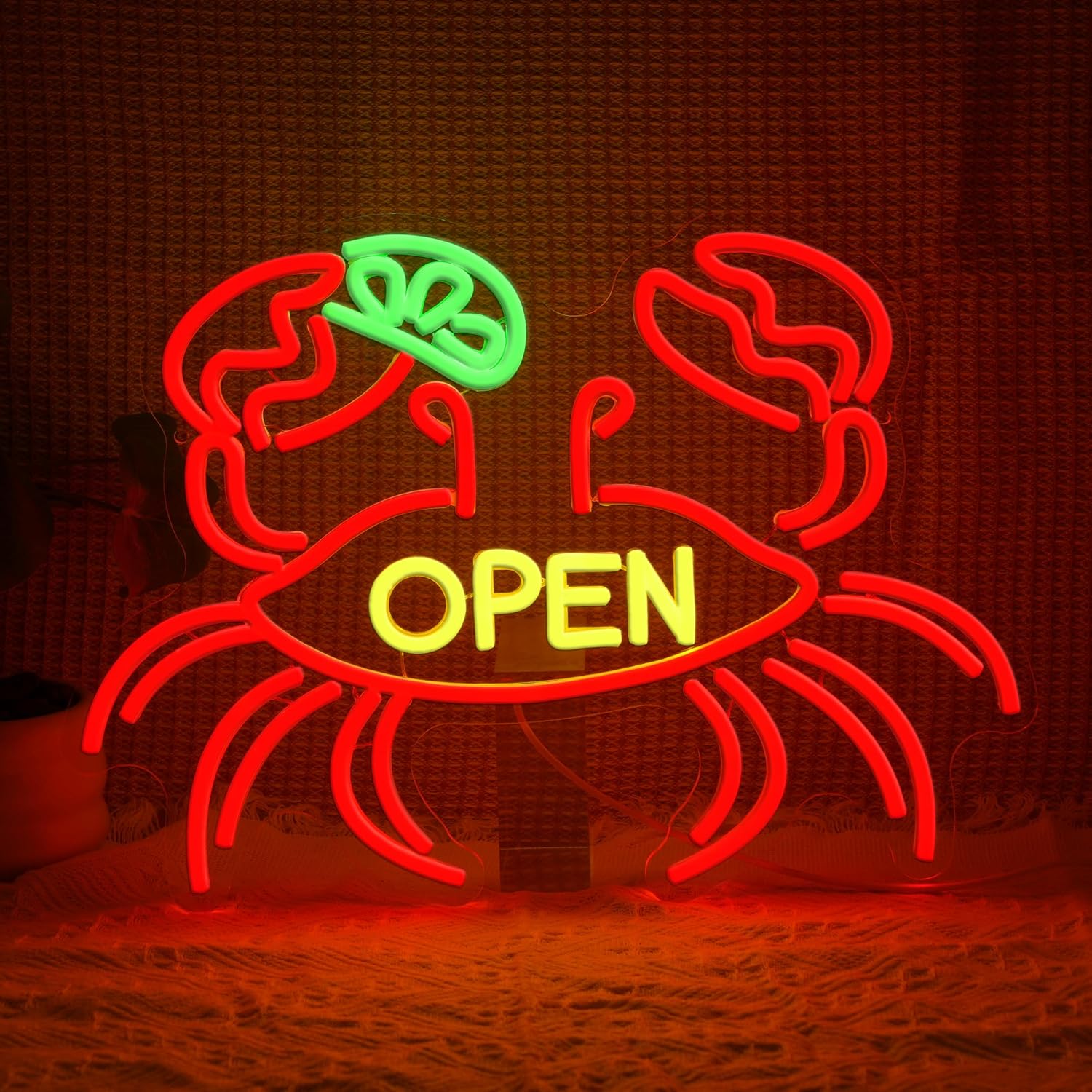 Crab Open Neon Sign USB Powere - Aquarium Fish Market recension och pris