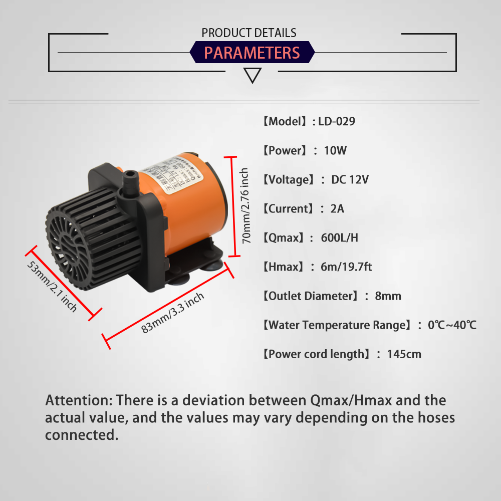 12V DC Brushless Small Submers - Aquarium Fish House recension och pris